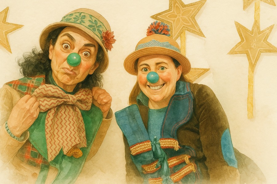 Va de Verde y Azul, teatro escolar, teatro asturiano, teatro municipal, juegos asturianos,